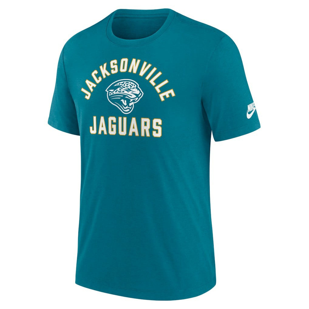 Jacksonville Jaguars Favorable Timeline Tri-Blend T-Shirt Teal | Nike for Sale