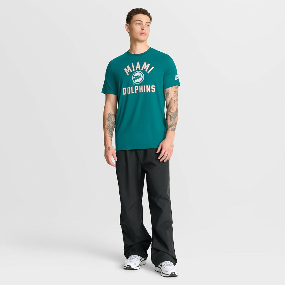 Miami Dolphins Favorable Timeline Tri-Blend T-Shirt Aqua | Nike for Sale