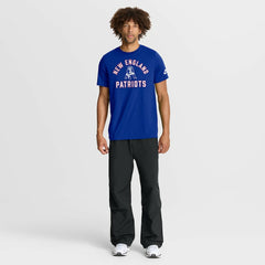 New England Patriots Favorable Timeline Tri-Blend T-Shirt Royal | Nike for Sale