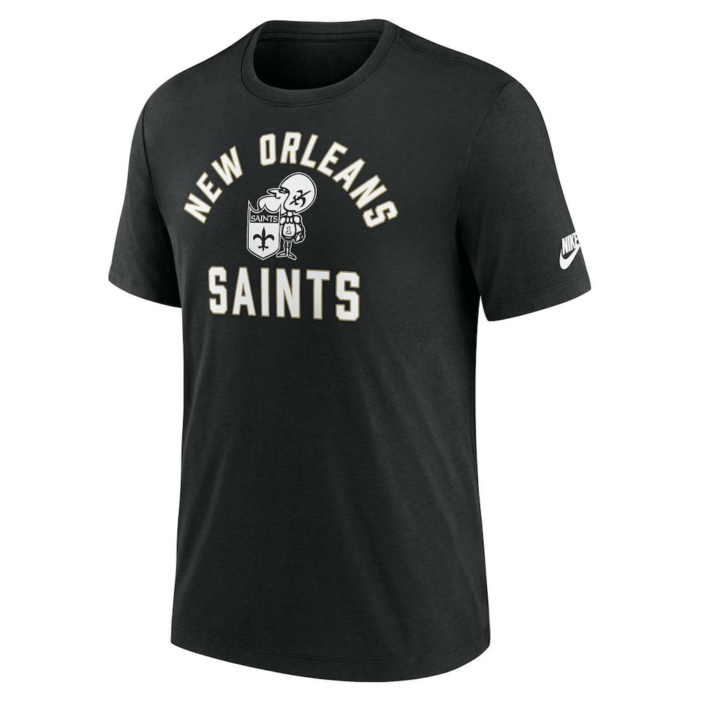 New Orleans Saints Favorable Timeline Tri-Blend T-Shirt Black | Nike for Sale