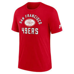 San Francisco 49ers Favorable Timeline Tri-Blend T-Shirt Scarlet | Nike for Sale