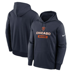 Chicago Bears Toss Sweep Performance Pullover Hoodie Navy | Nike for Sale