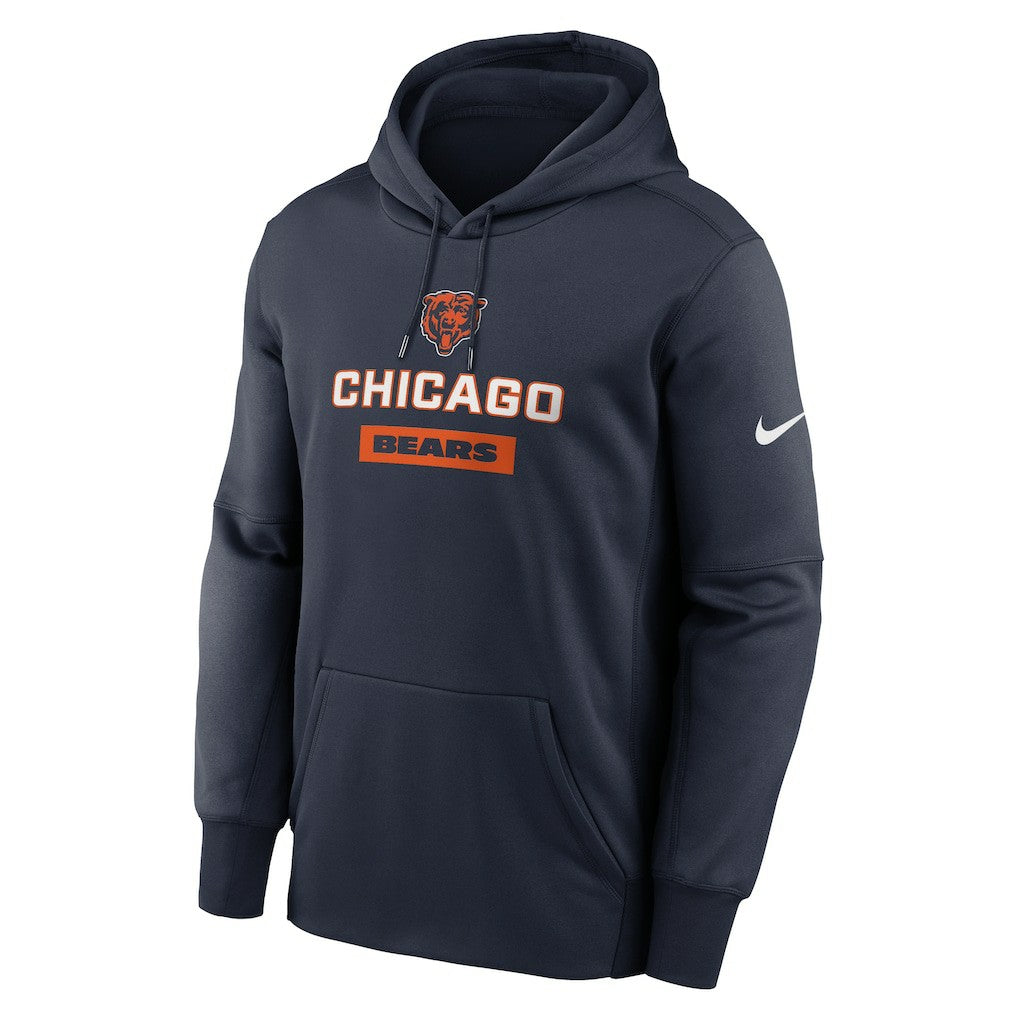 Chicago Bears Toss Sweep Performance Pullover Hoodie Navy | Nike for Sale