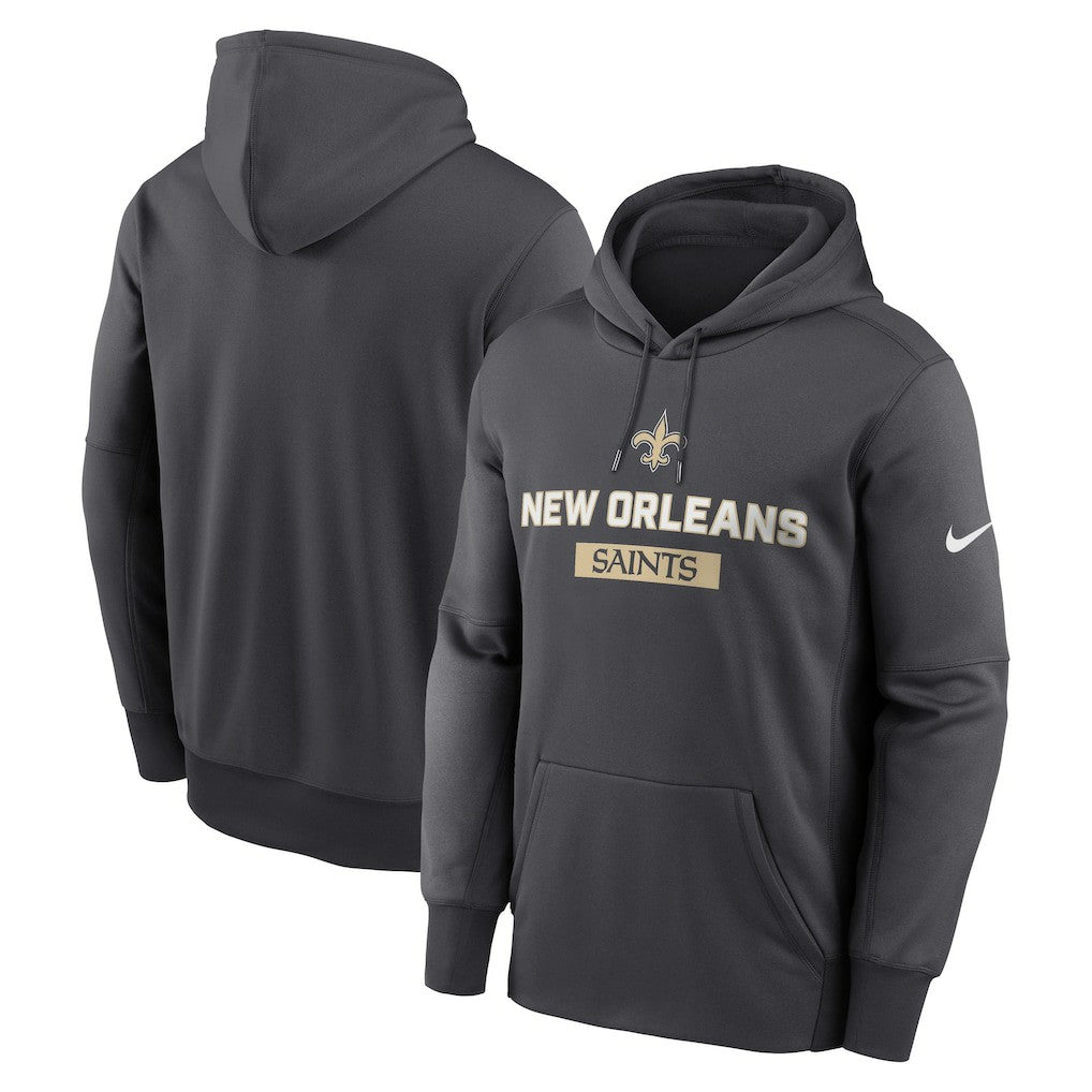 New Orleans Saints Toss Sweep Performance Pullover Hoodie Anthracite | Nike for Sale