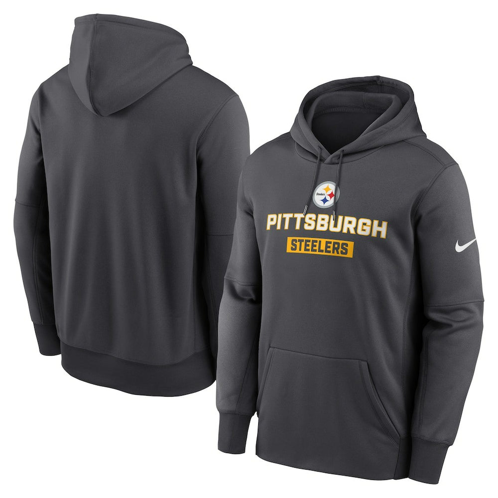 Pittsburgh Steelers Toss Sweep Performance Pullover Hoodie Anthracite | Nike for Sale