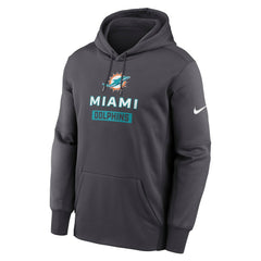 Miami Dolphins Toss Sweep Performance Pullover Hoodie Anthracite | Nike for Sale