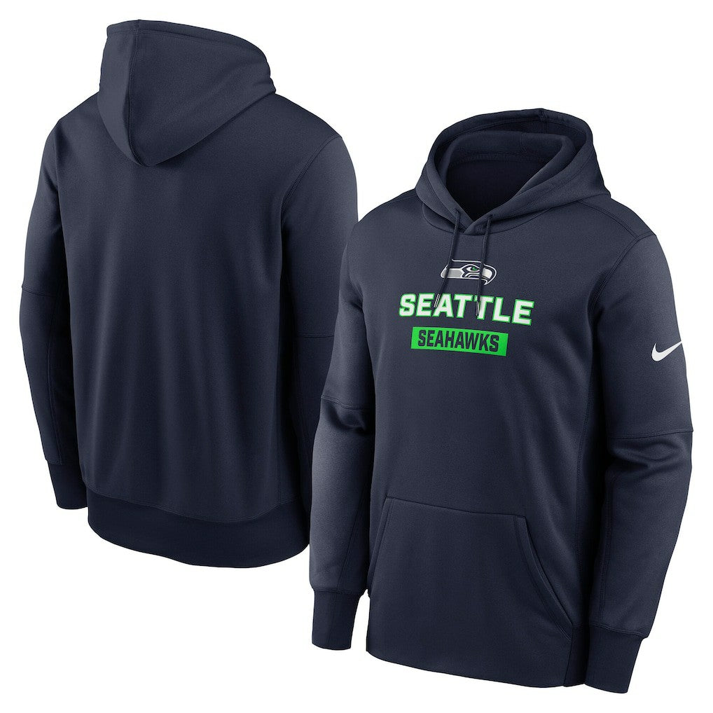 Seattle Seahawks Toss Sweep Performance Pullover Hoodie College Navy | Nike for Sale