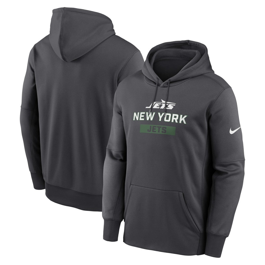 New York Jets Toss Sweep Performance Pullover Hoodie Anthracite | Nike for Sale