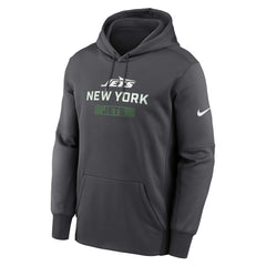 New York Jets Toss Sweep Performance Pullover Hoodie Anthracite | Nike for Sale