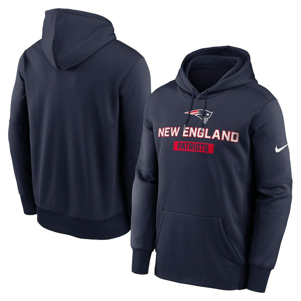New England Patriots Toss Sweep Performance Pullover Hoodie Navy | Nike for Sale