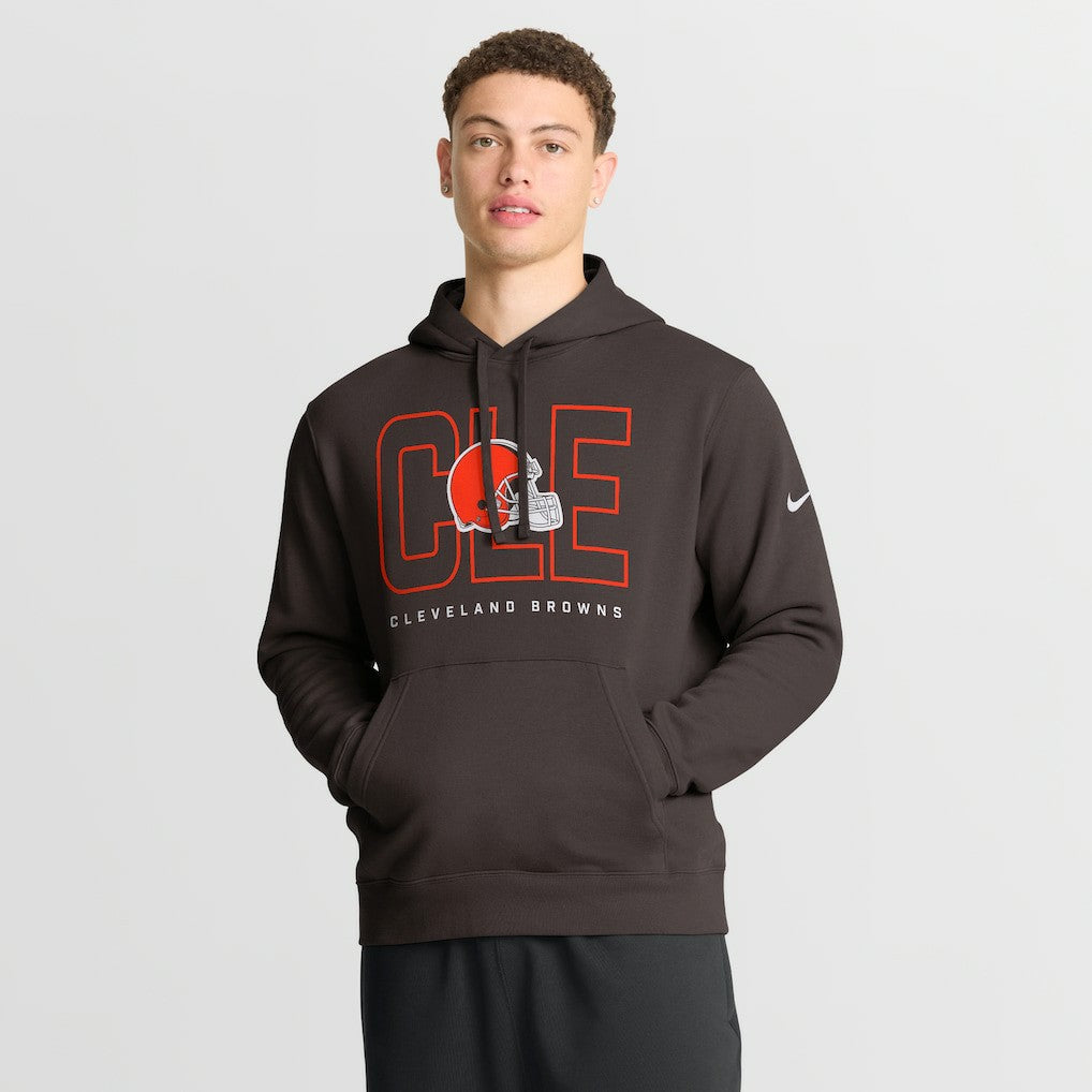 Cleveland Browns Busted Play Club Fleece Pullover Hoodie Brown | Nike for Sale