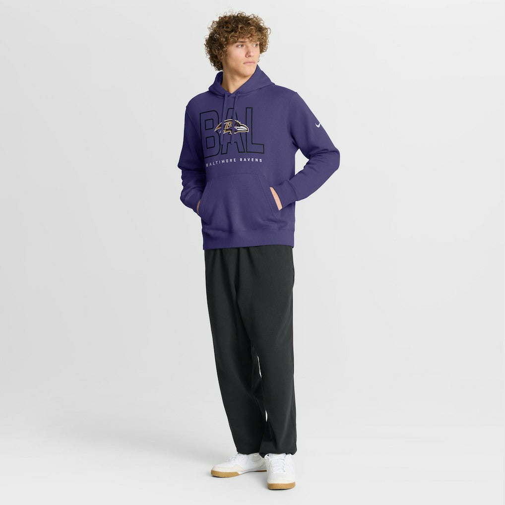 Baltimore Ravens Busted Play Club Fleece Pullover Hoodie Purple | Nike for Sale