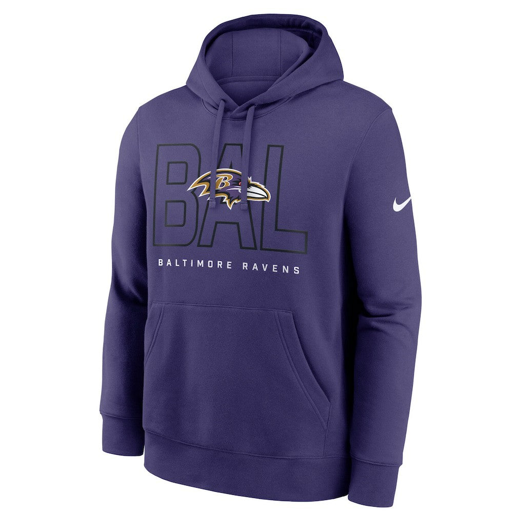 Baltimore Ravens Busted Play Club Fleece Pullover Hoodie Purple | Nike for Sale