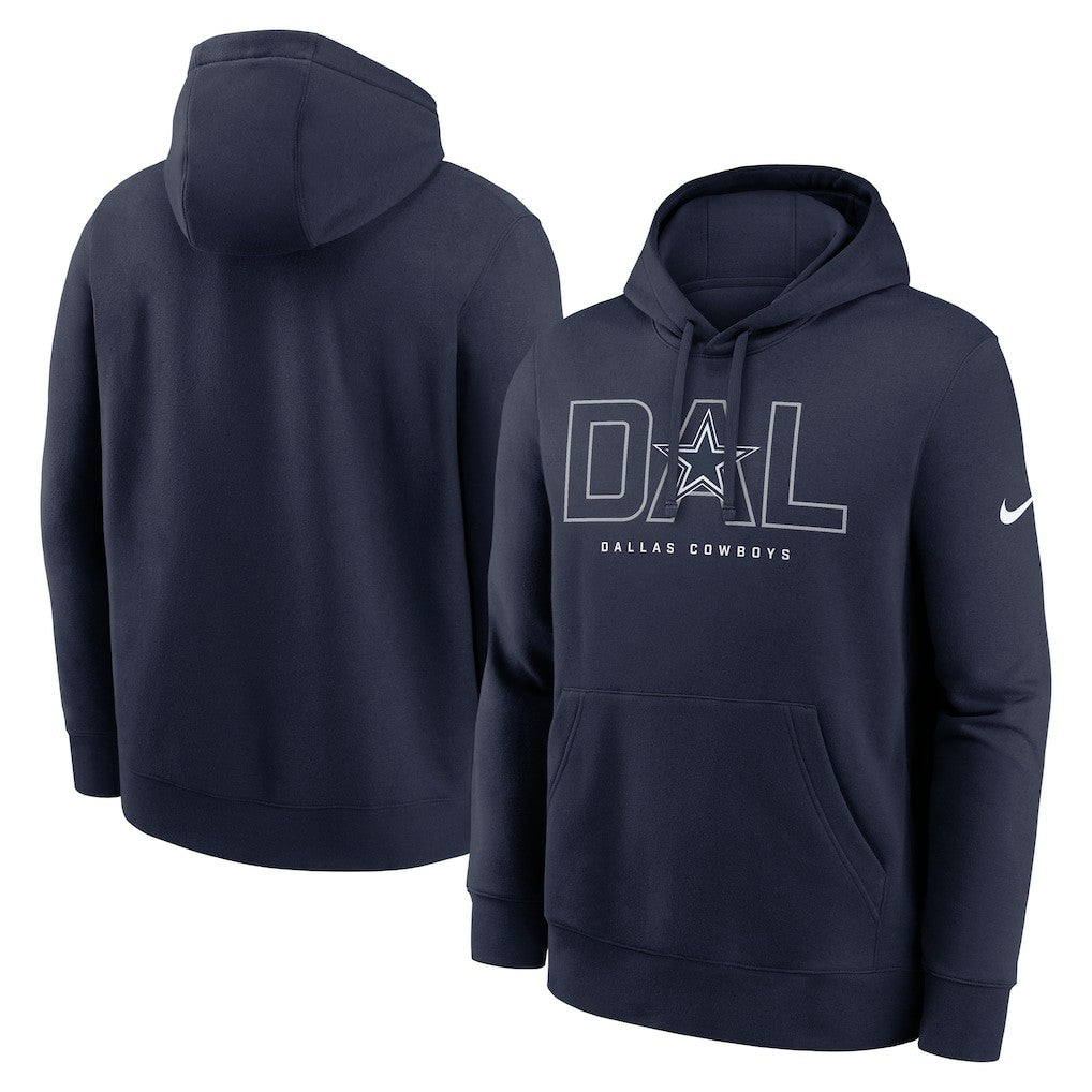 Dallas Cowboys Busted Play Club Fleece Pullover Hoodie Navy | Nike for Sale