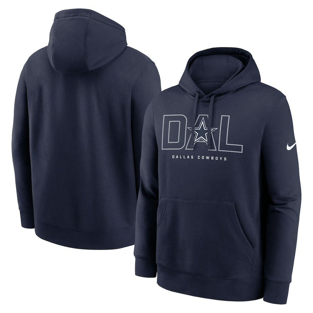 Dallas Cowboys Busted Play Club Fleece Pullover Hoodie Navy | Nike for Sale