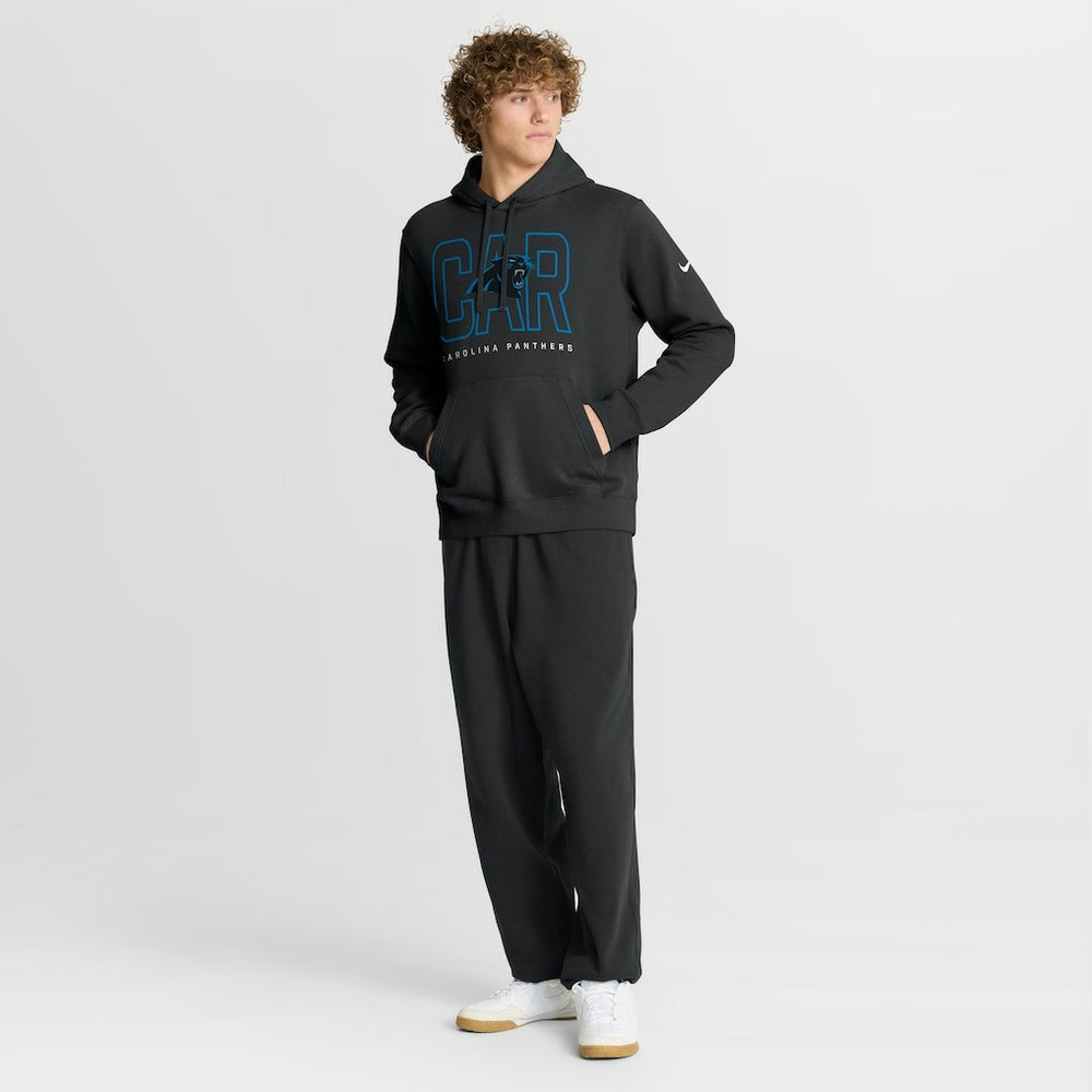 Carolina Panthers Busted Play Club Fleece Pullover Hoodie Black | Nike for Sale