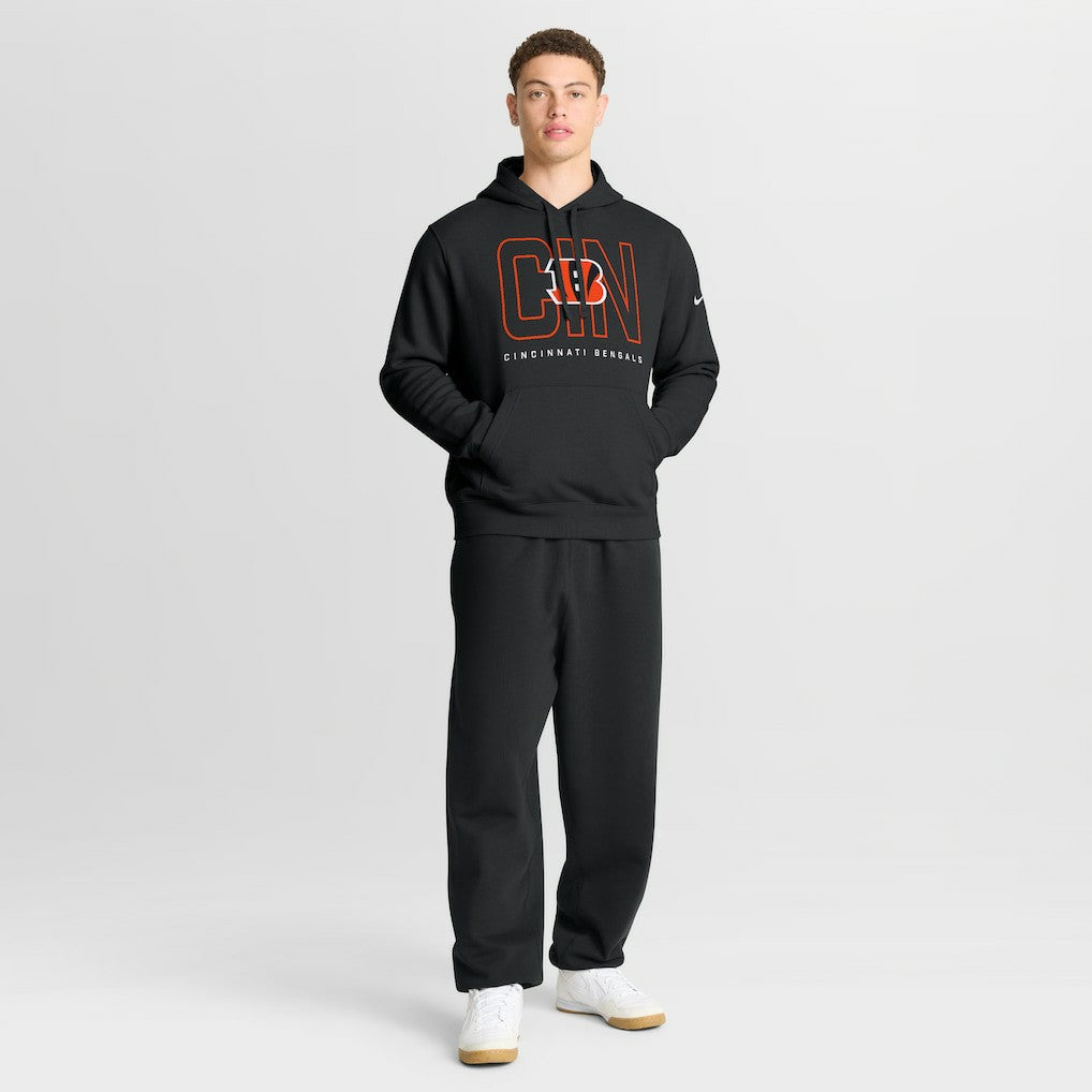 Cincinnati Bengals Busted Play Club Fleece Pullover Hoodie Black | Nike for Sale