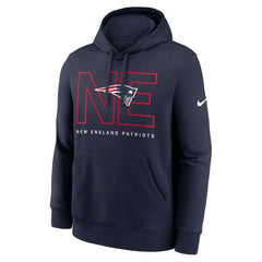New England Patriots Busted Play Club Fleece Pullover Hoodie Navy | Nike for Sale