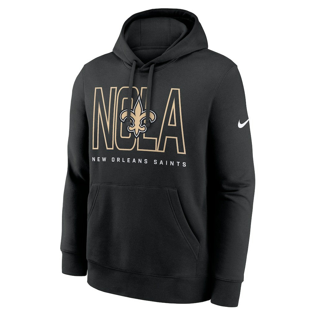 New Orleans Saints Busted Play Club Fleece Pullover Hoodie Black | Nike for Sale