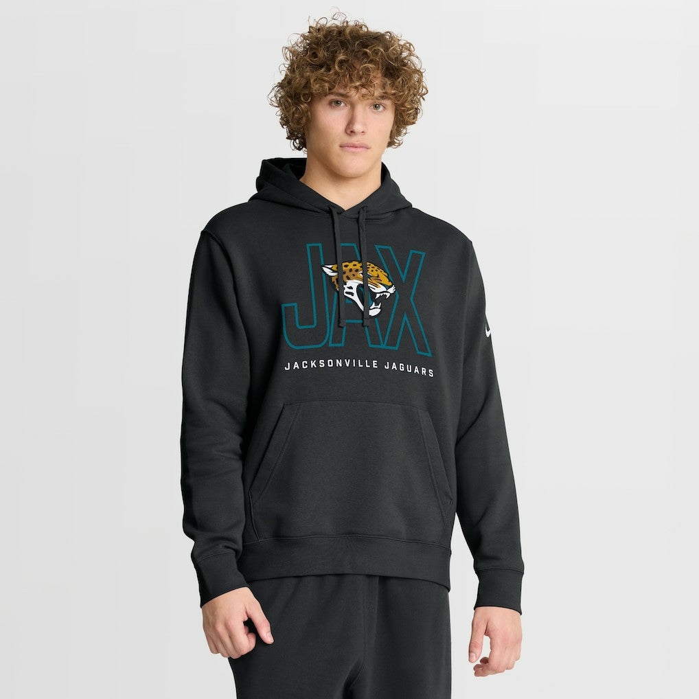 Jacksonville Jaguars Busted Play Club Fleece Pullover Hoodie Black | Nike for Sale