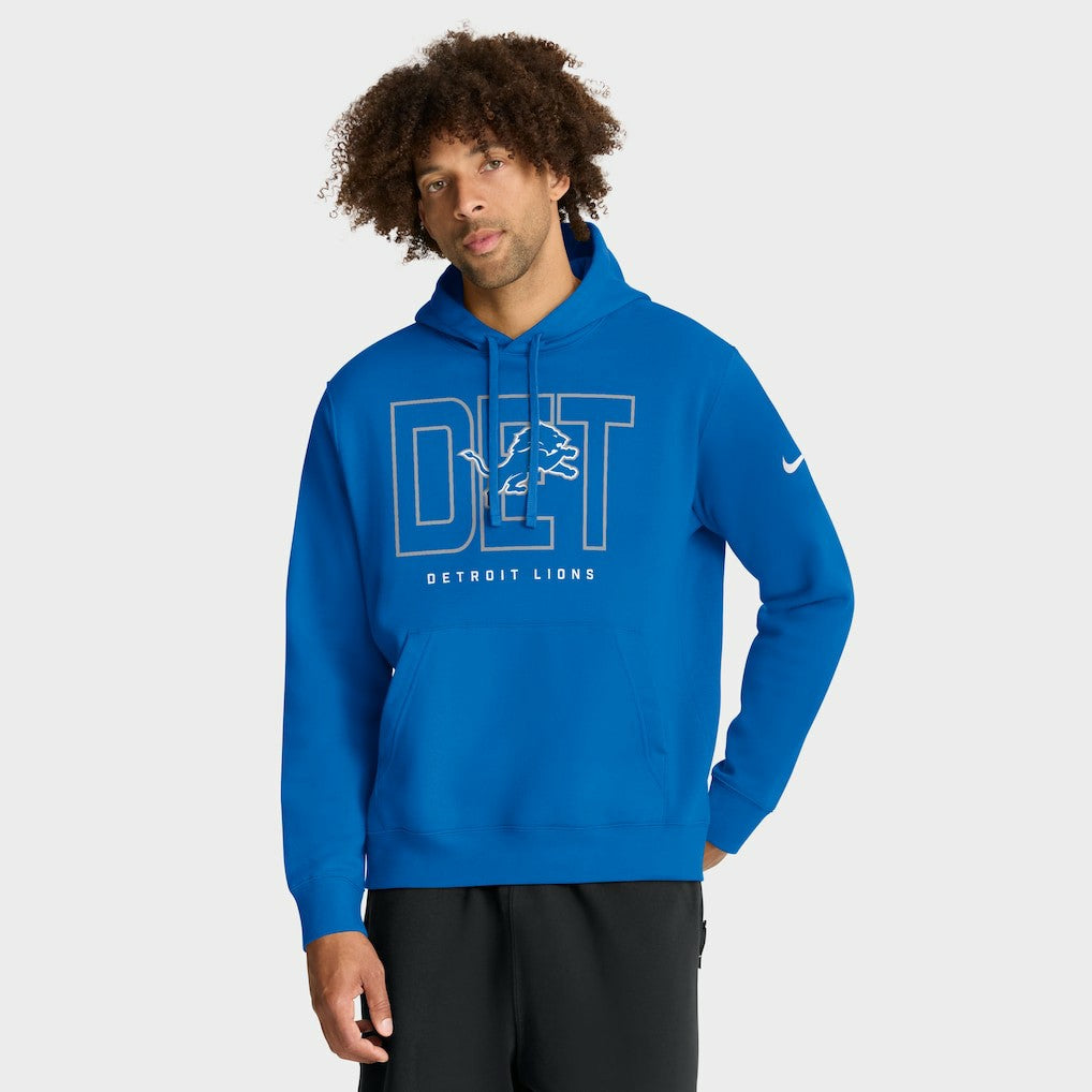 Detroit Lions Busted Play Club Fleece Pullover Hoodie Blue | Nike for Sale