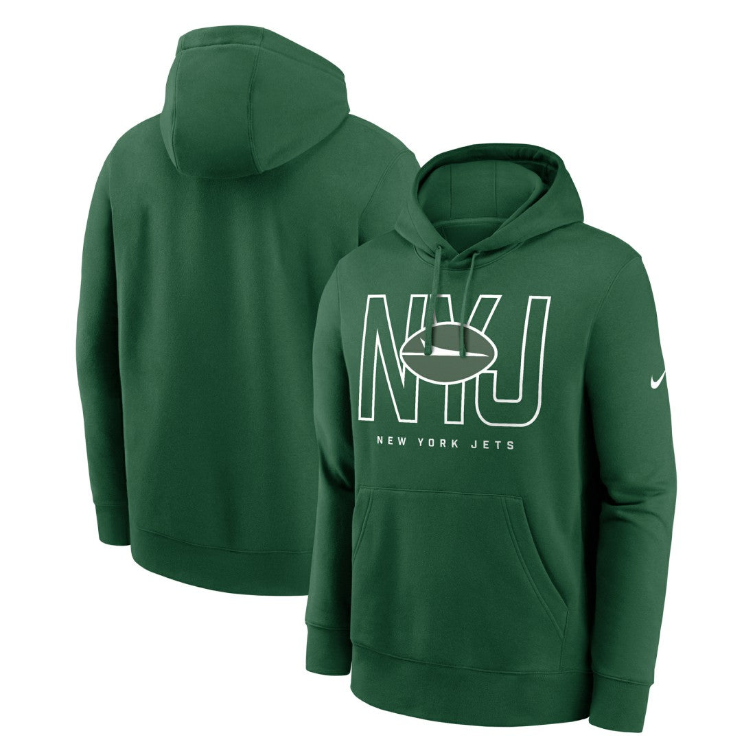New York Jets Busted Play Club Fleece Pullover Hoodie Green | Nike for Sale