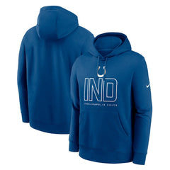 Indianapolis Colts Busted Play Club Fleece Pullover Hoodie Royal | Nike for Sale
