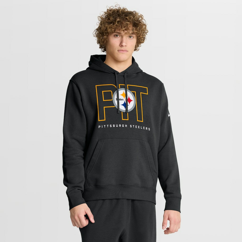 Pittsburgh Steelers Busted Play Club Fleece Pullover Hoodie Black | Nike for Sale