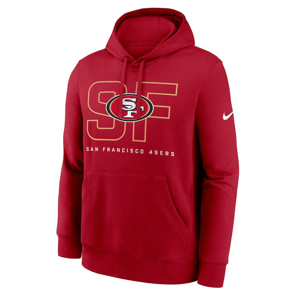 San Francisco 49ers Busted Play Club Fleece Pullover Hoodie Scarlet | Nike for Sale