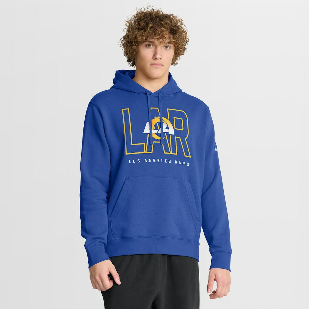 Los Angeles Rams Busted Play Club Fleece Pullover Hoodie Royal | Nike for Sale