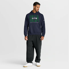 Seattle Seahawks Busted Play Club Fleece Pullover Hoodie College Navy | Nike for Sale