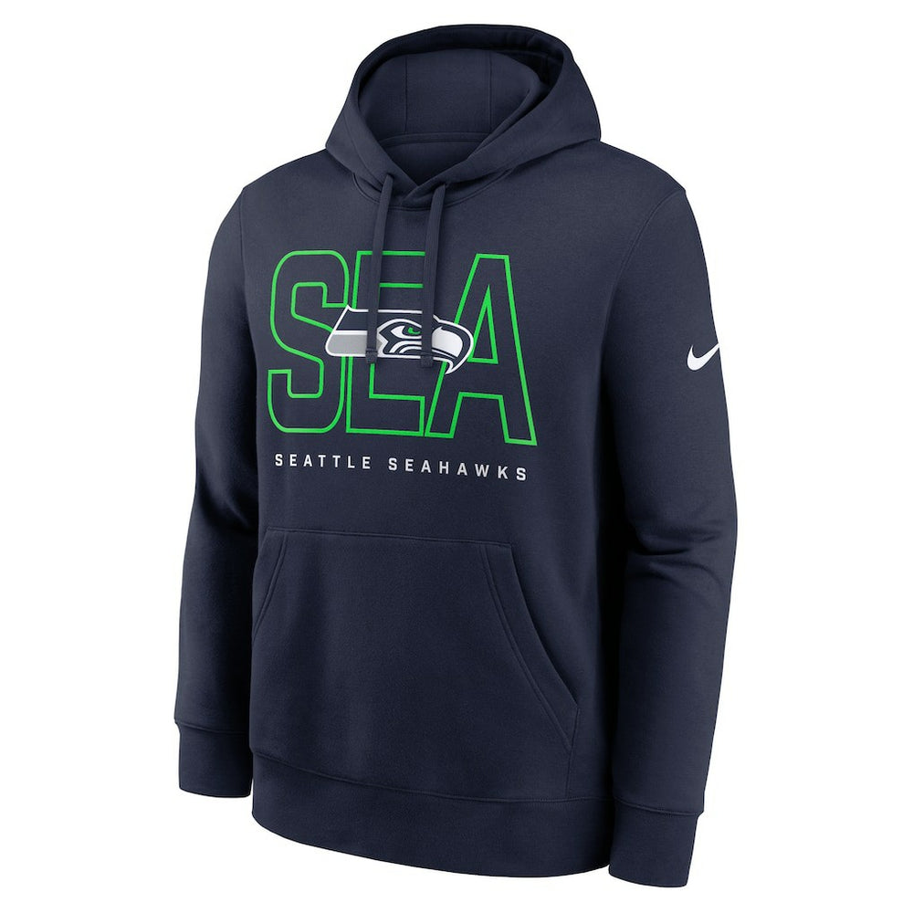Seattle Seahawks Busted Play Club Fleece Pullover Hoodie College Navy | Nike for Sale