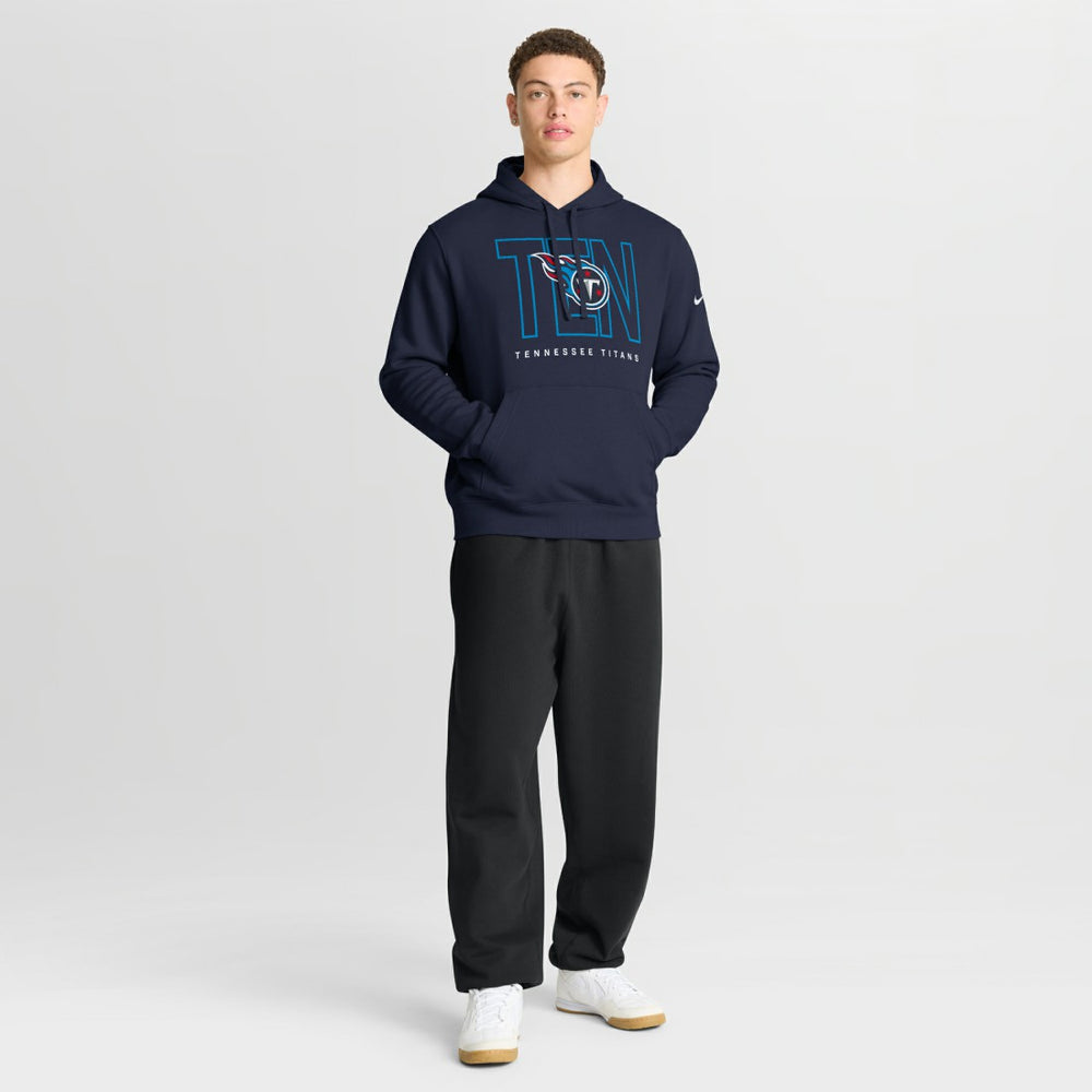 Tennessee Titans Busted Play Club Fleece Pullover Hoodie Navy | Nike for Sale