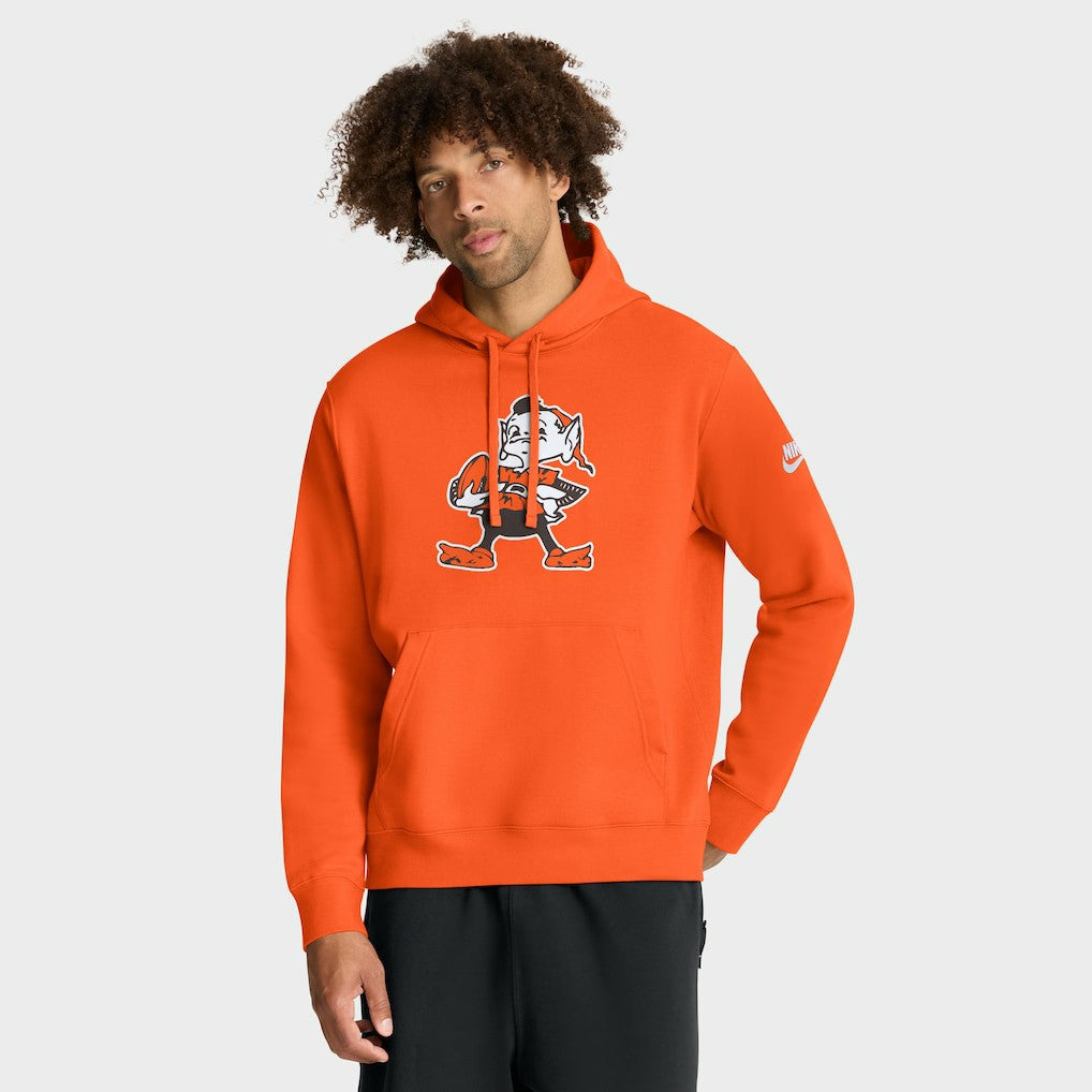 Cleveland Browns Club Fleece Pullover Hoodie Orange | Nike for Sale