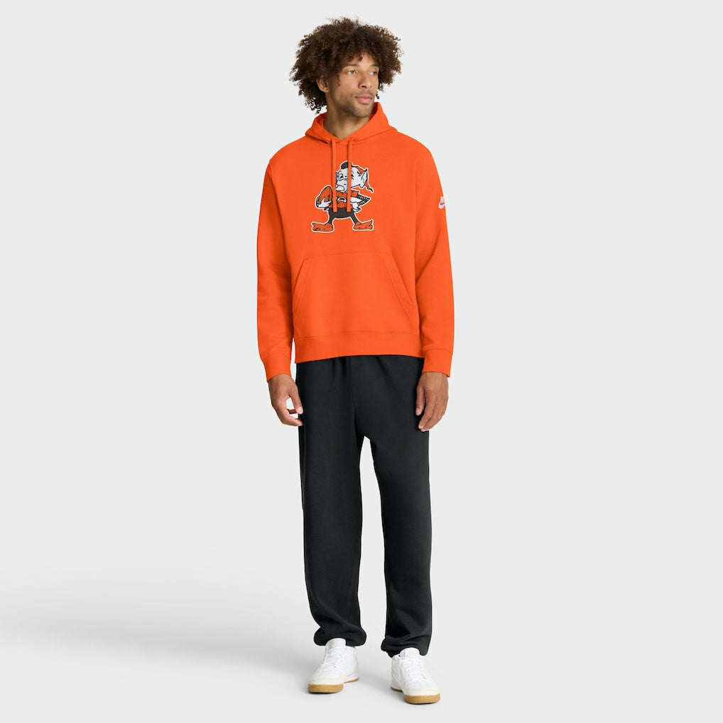 Cleveland Browns Club Fleece Pullover Hoodie Orange | Nike for Sale