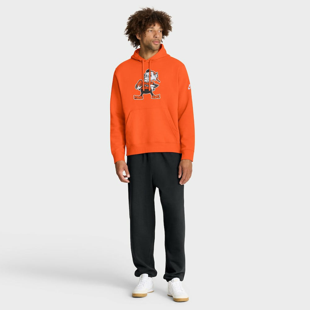 Cleveland Browns Club Fleece Pullover Hoodie Orange | Nike for Sale