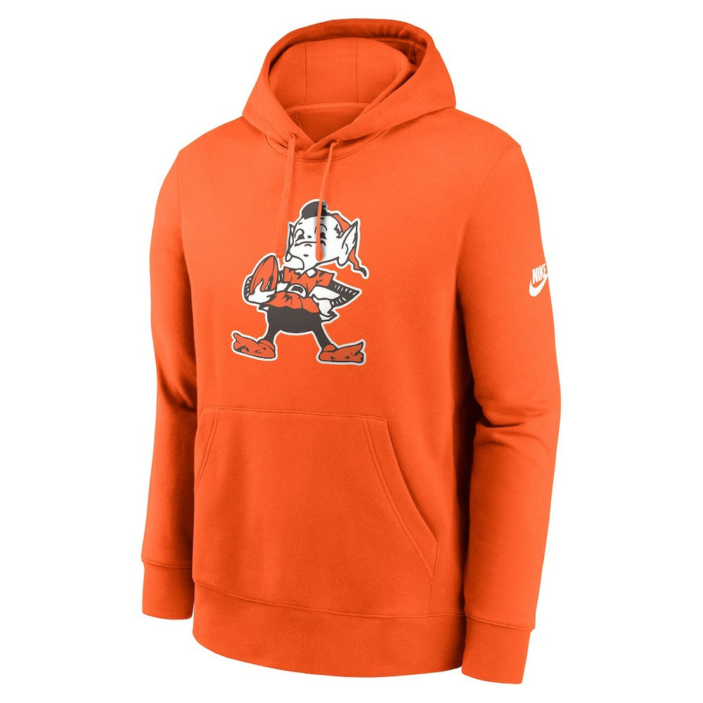 Cleveland Browns Club Fleece Pullover Hoodie Orange | Nike for Sale