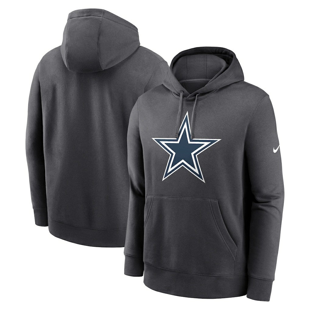 Dallas Cowboys Club Fleece Pullover Hoodie Anthracite | Nike for Sale