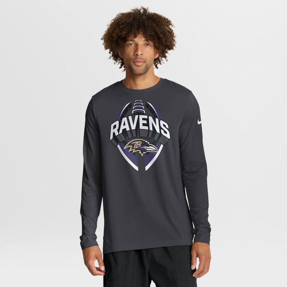 Baltimore Ravens Primetime Legend Icon Performance Long Sleeve T-Shirt Anthracite | Nike for Sale