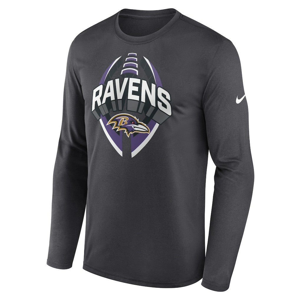 Baltimore Ravens Primetime Legend Icon Performance Long Sleeve T-Shirt Anthracite | Nike for Sale