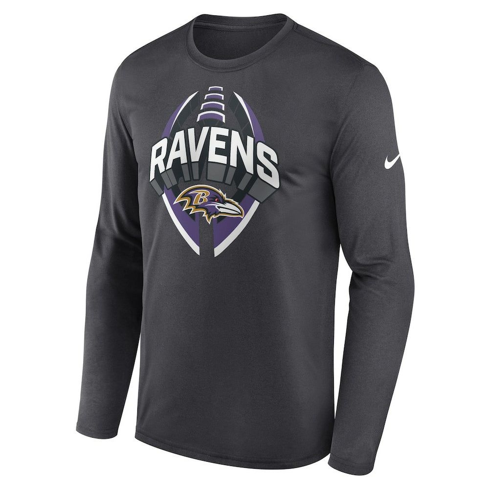 Baltimore Ravens Primetime Legend Icon Performance Long Sleeve T-Shirt Anthracite | Nike for Sale
