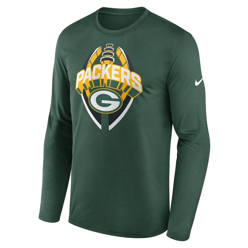 Green Bay Packers Primetime Legend Icon Performance Long Sleeve T-Shirt Green | Nike for Sale