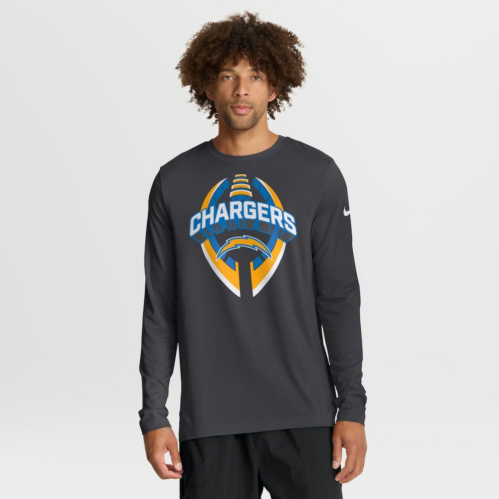 Los Angeles Chargers Primetime Legend Icon Performance Long Sleeve T-Shirt Anthracite | Nike for Sale
