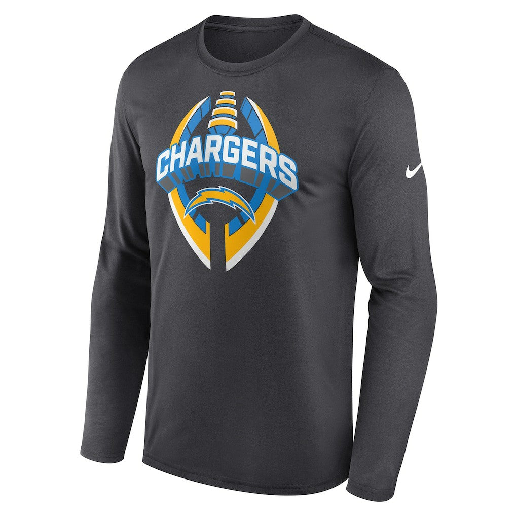 Los Angeles Chargers Primetime Legend Icon Performance Long Sleeve T-Shirt Anthracite | Nike for Sale