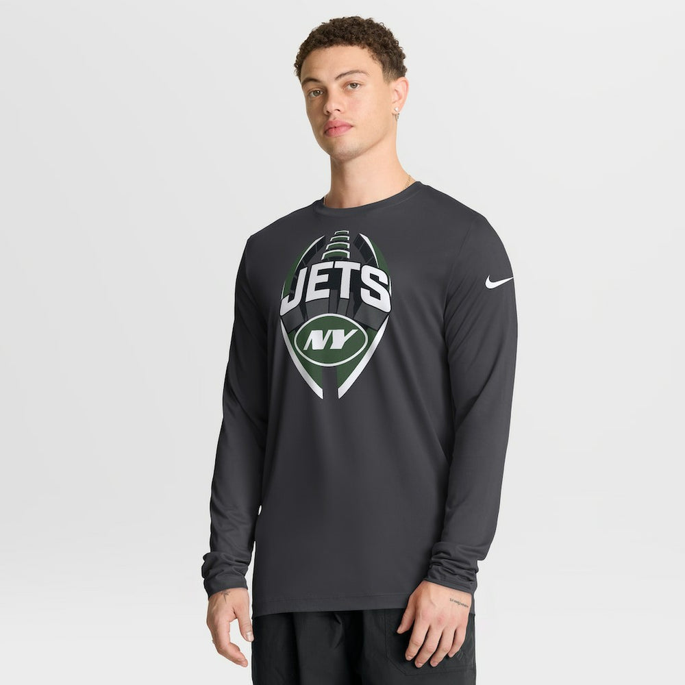 New York Jets Primetime Legend Icon Performance Long Sleeve T-Shirt Anthracite | Nike for Sale