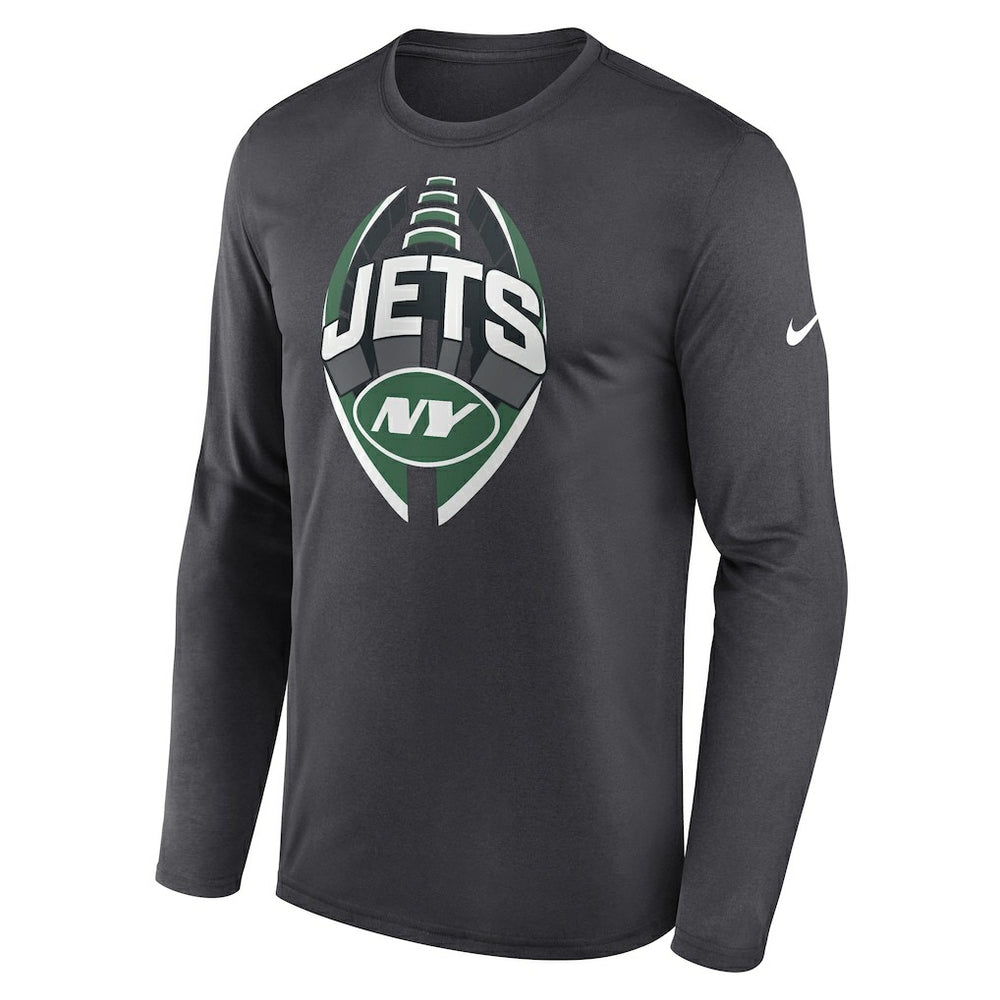 New York Jets Primetime Legend Icon Performance Long Sleeve T-Shirt Anthracite | Nike for Sale