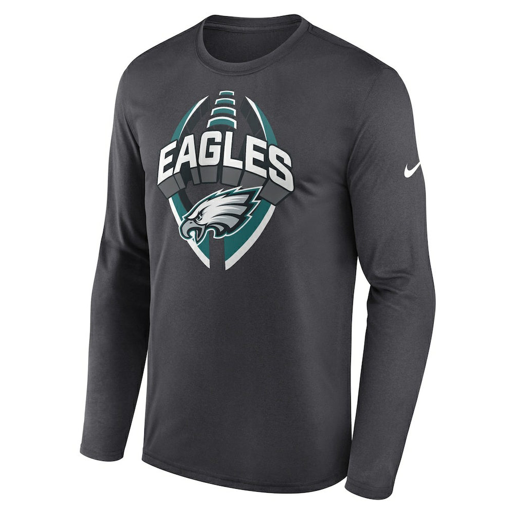 Philadelphia Eagles Primetime Legend Icon Performance Long Sleeve T-Shirt Anthracite | Nike for Sale