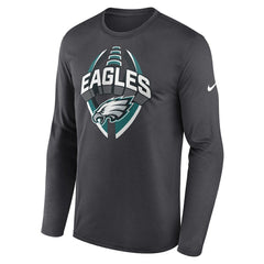Philadelphia Eagles Primetime Legend Icon Performance Long Sleeve T-Shirt Anthracite | Nike for Sale