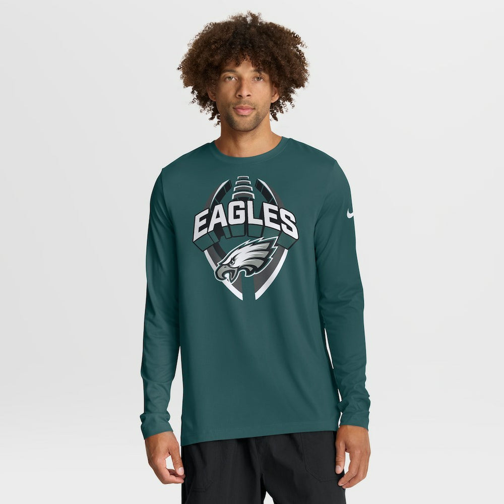Philadelphia Eagles Primetime Legend Icon Performance Long Sleeve T-Shirt Midnight Green | Nike for Sale