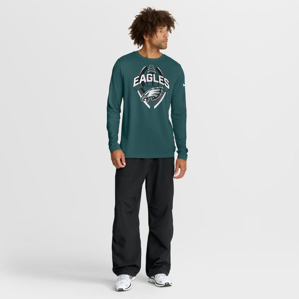 Philadelphia Eagles Primetime Legend Icon Performance Long Sleeve T-Shirt Midnight Green | Nike for Sale